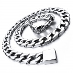 stainless steel jewelry chain 14mm Boys Mens Chain Silver Tone 316L Stainless Steel Necklace Custom