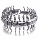 Men Jewelry Stainless Steel Silvery Special Centipede Shape New Designed Cuff Bangle Bracelet