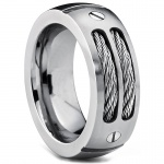 2017 New Stainless steel wedding ring Men Stainless Steel Ring Unique Cables and Screw Design For Gentlemen Size 6#-15#