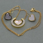 Shell pendant Stainless Steel Love Heart Pendant Necklaces Jewelry Gold Chain & Link Wedding Necklace