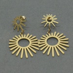 Small Flowers Stainless Steel Earrings for women Career style Minimalist Geometric Earring Studs Jewellery