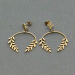 Tiny Tree Leaves Stainless Steel Earrings Gifts for Women Olive Branch Stud Earrings Feather Earrings oorbellen